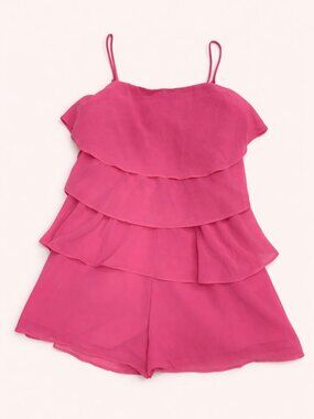 Don't Let Me Go Pink Ruffle Romper